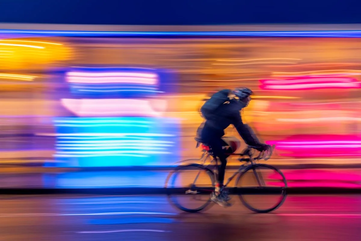 man on a bike